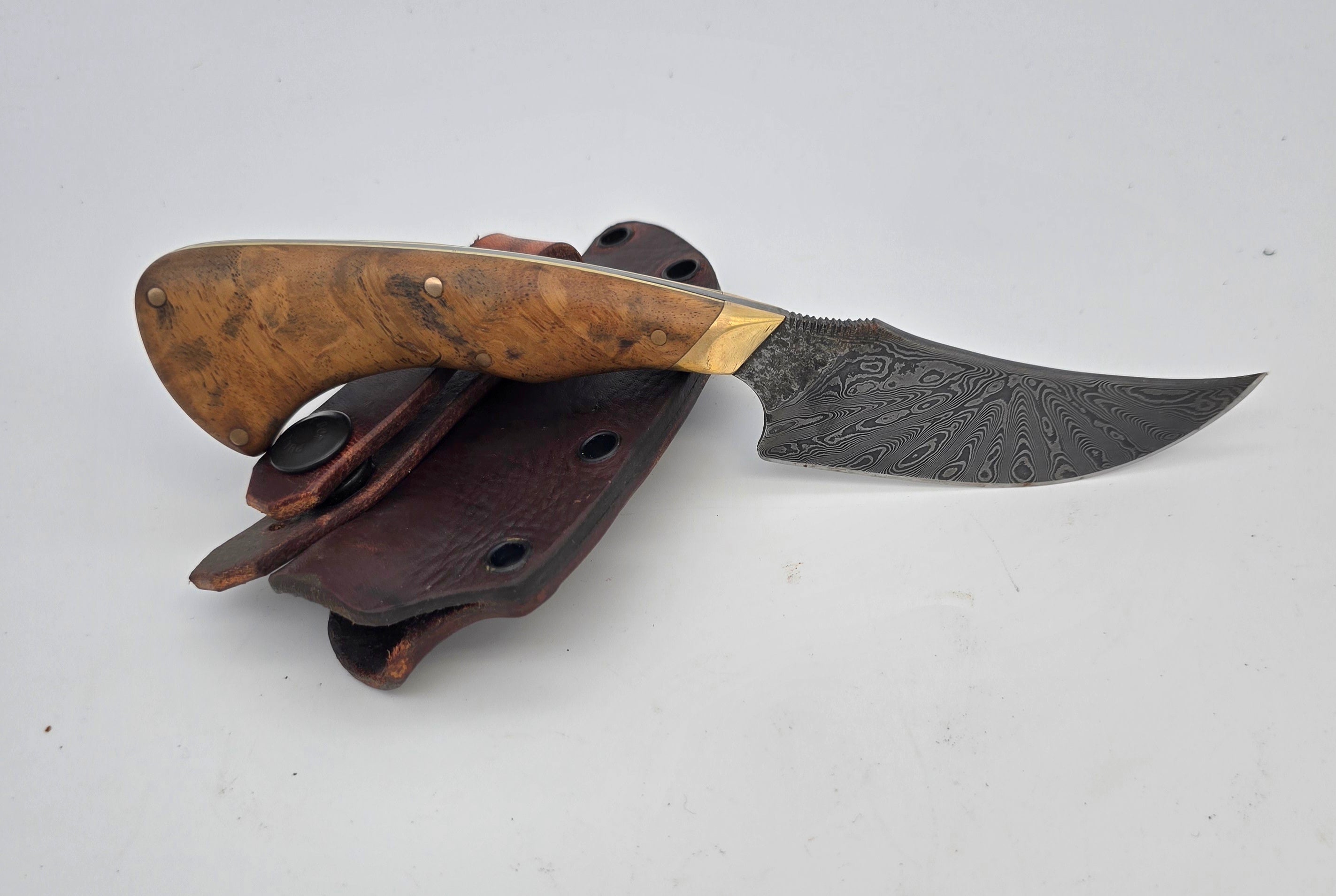Sunshine Damascus Skinner Knife