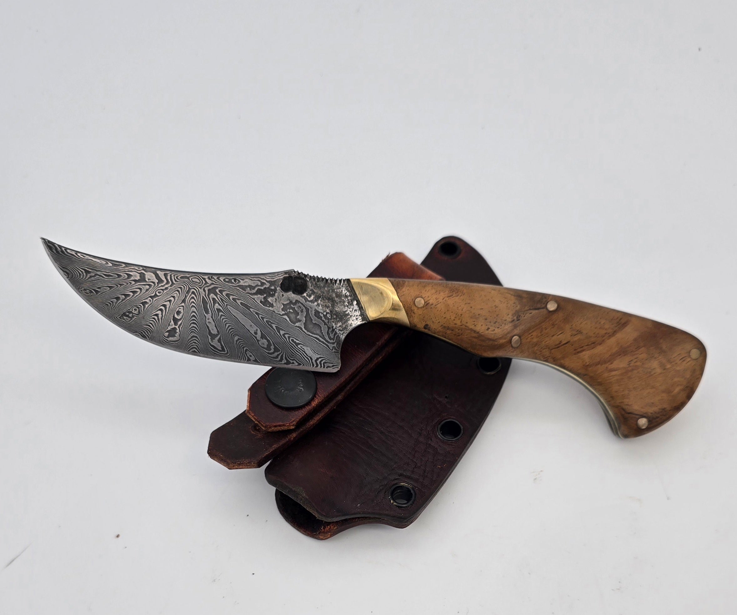Sunshine Damascus Skinner Knife