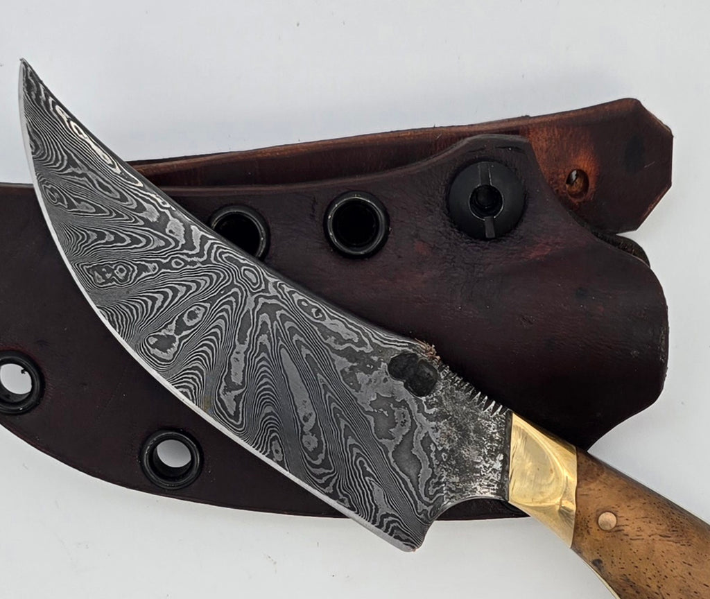 Sunshine Damascus Skinner Knife