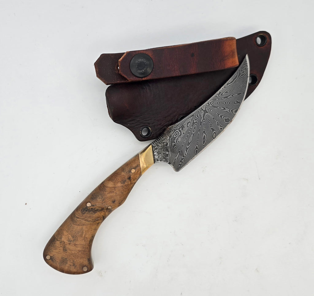 Sunshine Damascus Skinner Knife