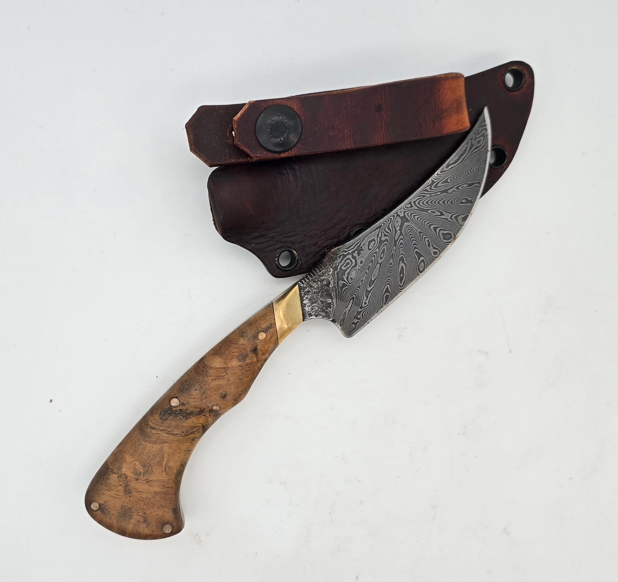 Sunshine Damascus Skinner Knife